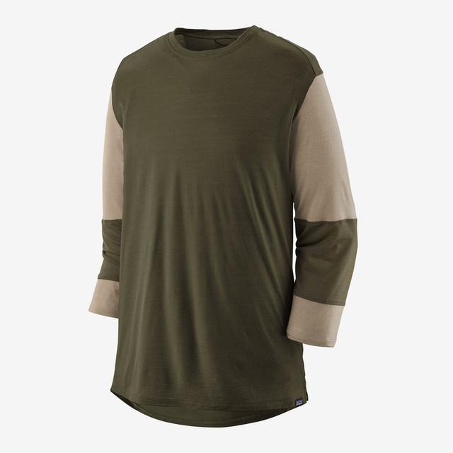 Patagonia Men&#39;s Merino Blend 3/4 Sleeve Bike Jersey PNGR Pine Needle Green