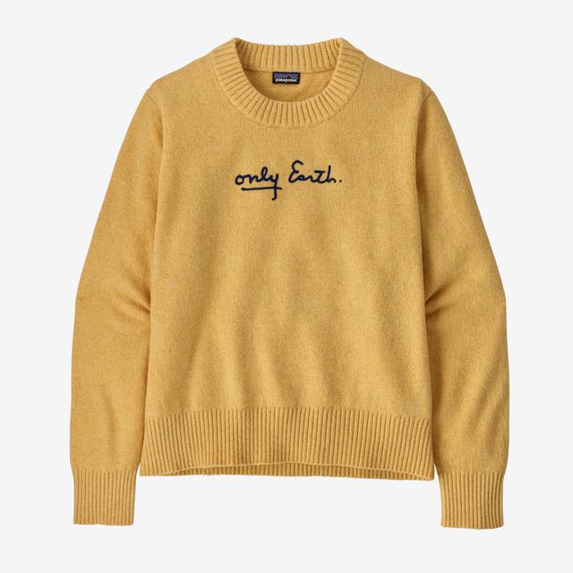 Patagonia Women's Recycled Wool Crewneck Sweater OETN Only Earth: Beeswax Tan