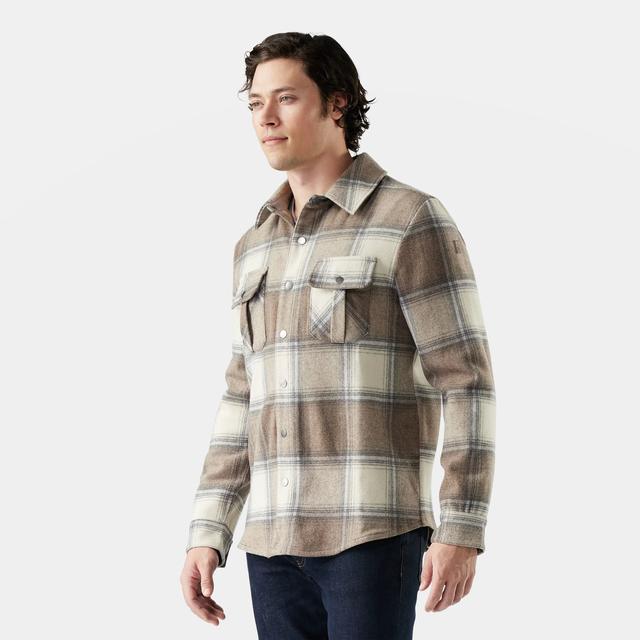 Smartwool Mens Anchor Line Shirt Jacket M61 Almond Plaid
