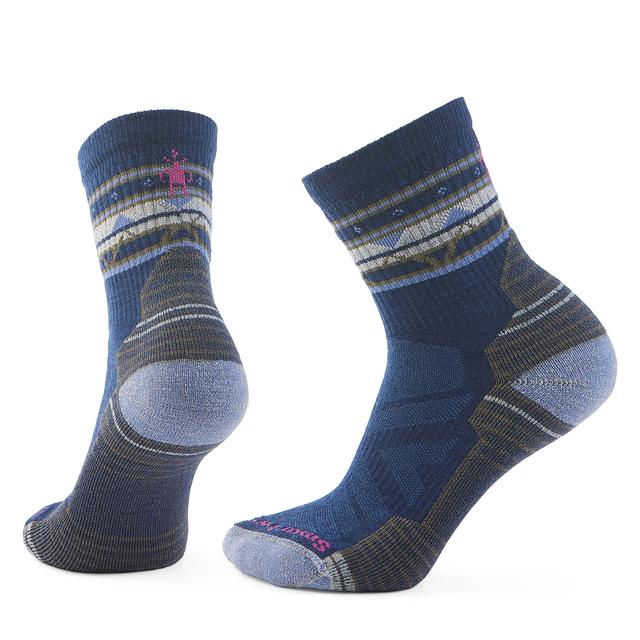 Smartwool W Hike Light Cushion Zig Zag Valley Mid Crew B25 Alpine Blue