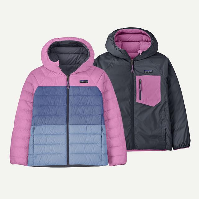 Patagonia Kids Reversible Down Sweater Hoody SMDB Smolder Blue