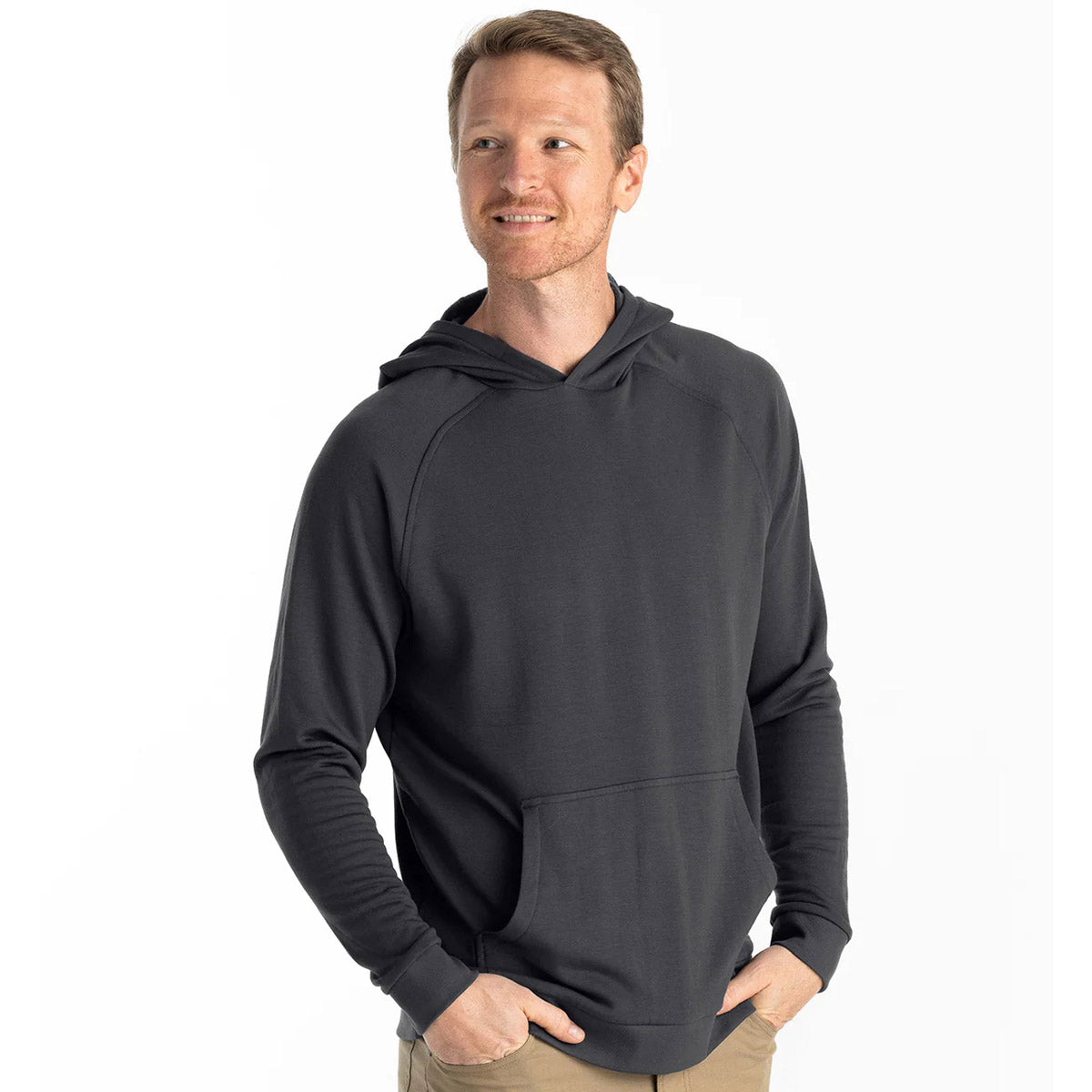 Free Fly Apparel Men's Bamboo Lightweight Fleece Hoodie Black and / S