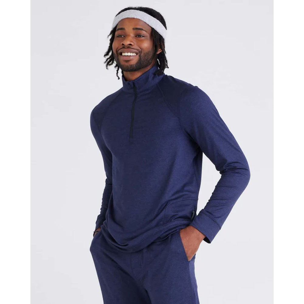Saxx Underwear Co. Men&#39;s Peakdaze Half Zip Maritime Heather