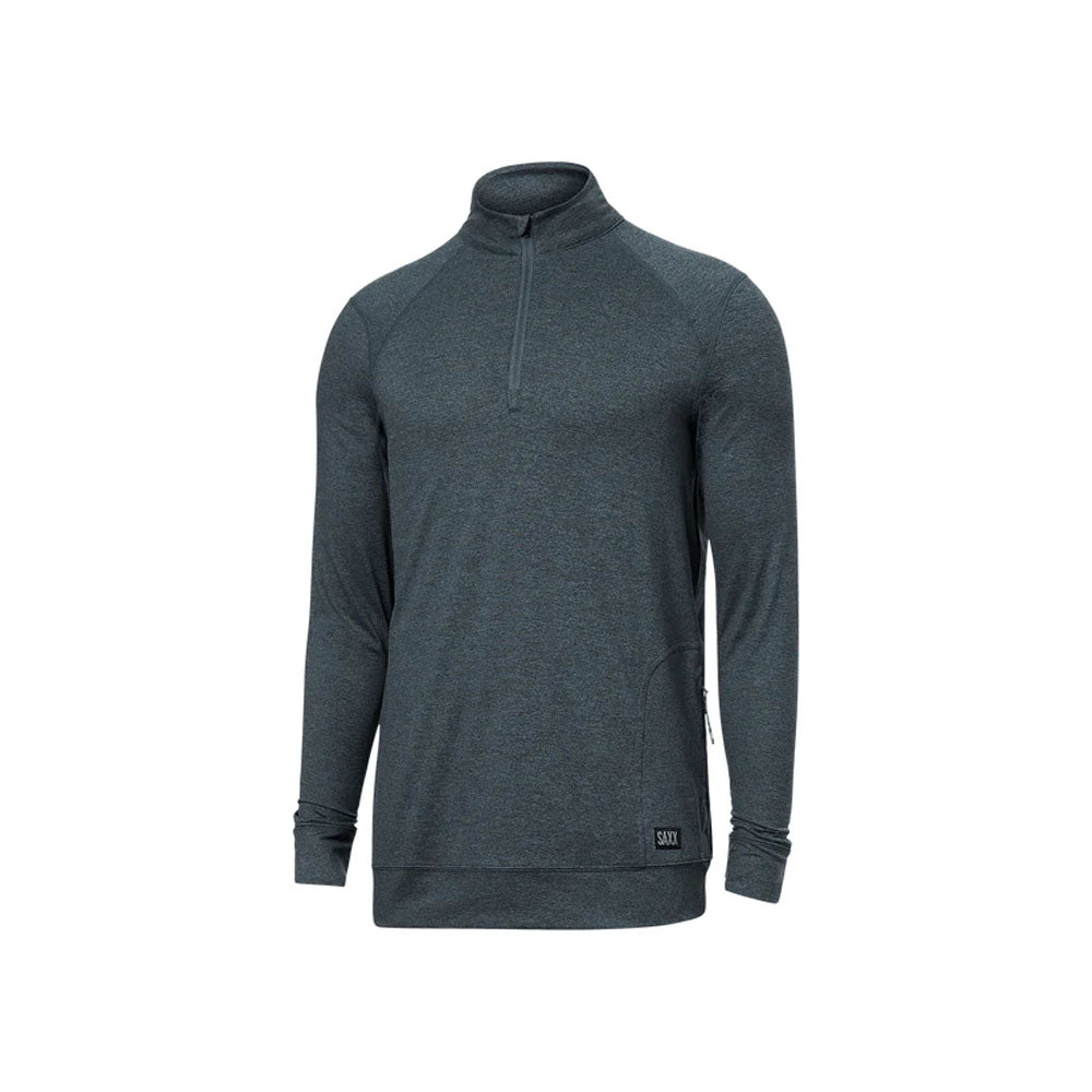 Saxx Underwear Co. Men&#39;s Peakdaze Half Zip Turbulence Heather