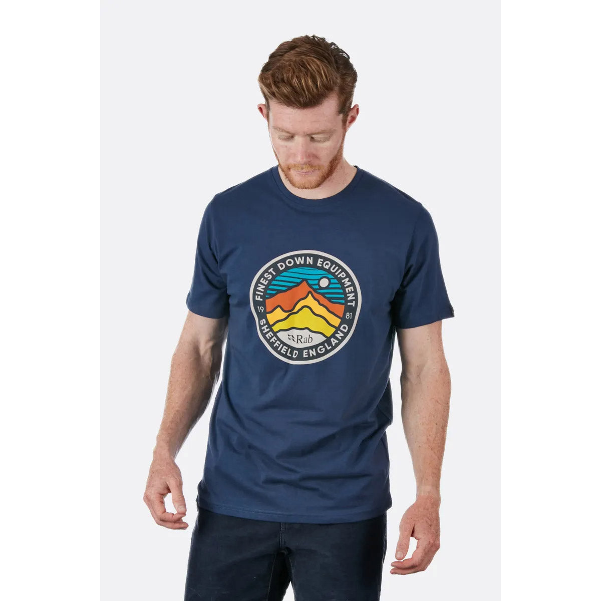 Rab Men&#39;s Stance 3 Peaks Organic Cotton Tee Deep Ink