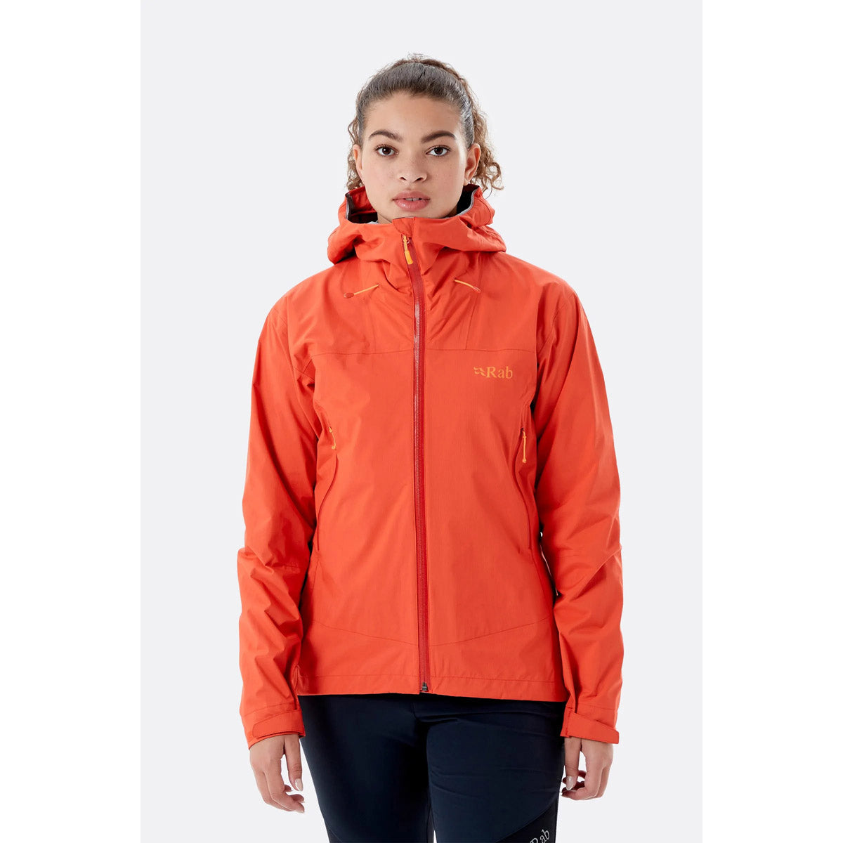 Rab Women&#39;s Downpour Plus 2.0 Waterproof Jacket Red Graphfruit