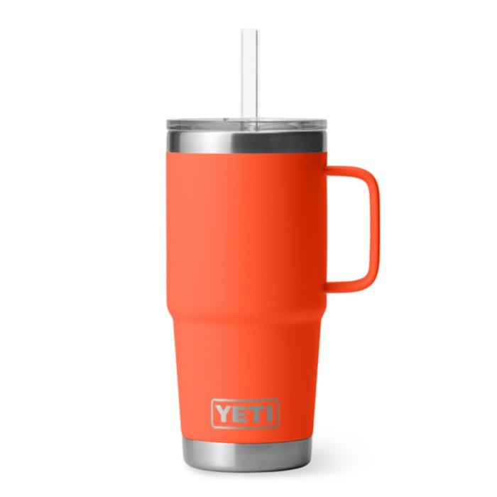 Yeti Rambler 25oz Straw Mug Papaya