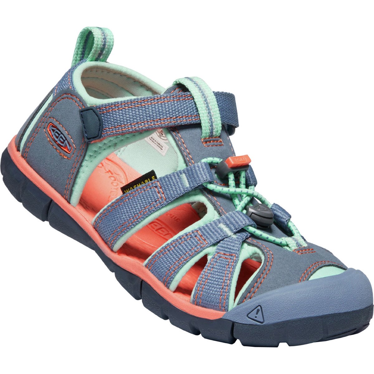 Keen Big Kids' Seacamp II CNX Flint Stone/Ocean Wave