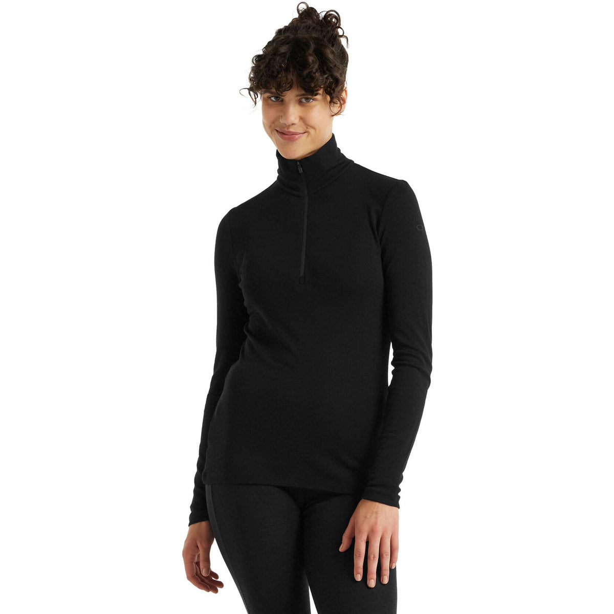Icebreaker Women's Merino 175 Everyday Long Sleeve Half Zip Thermal Top Black