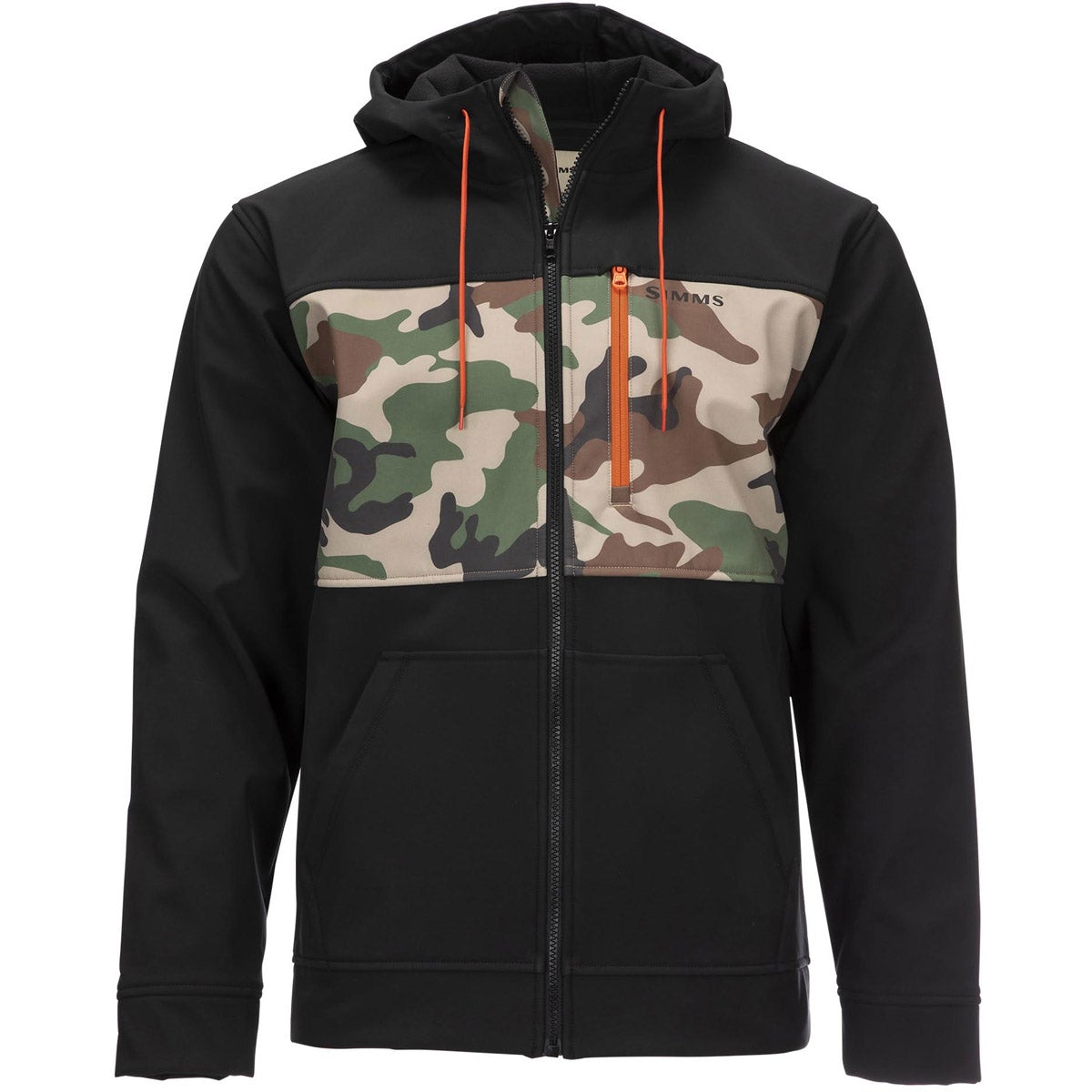 Simms Fishing Men's Rogue Fleece Hoody Woodland Camo