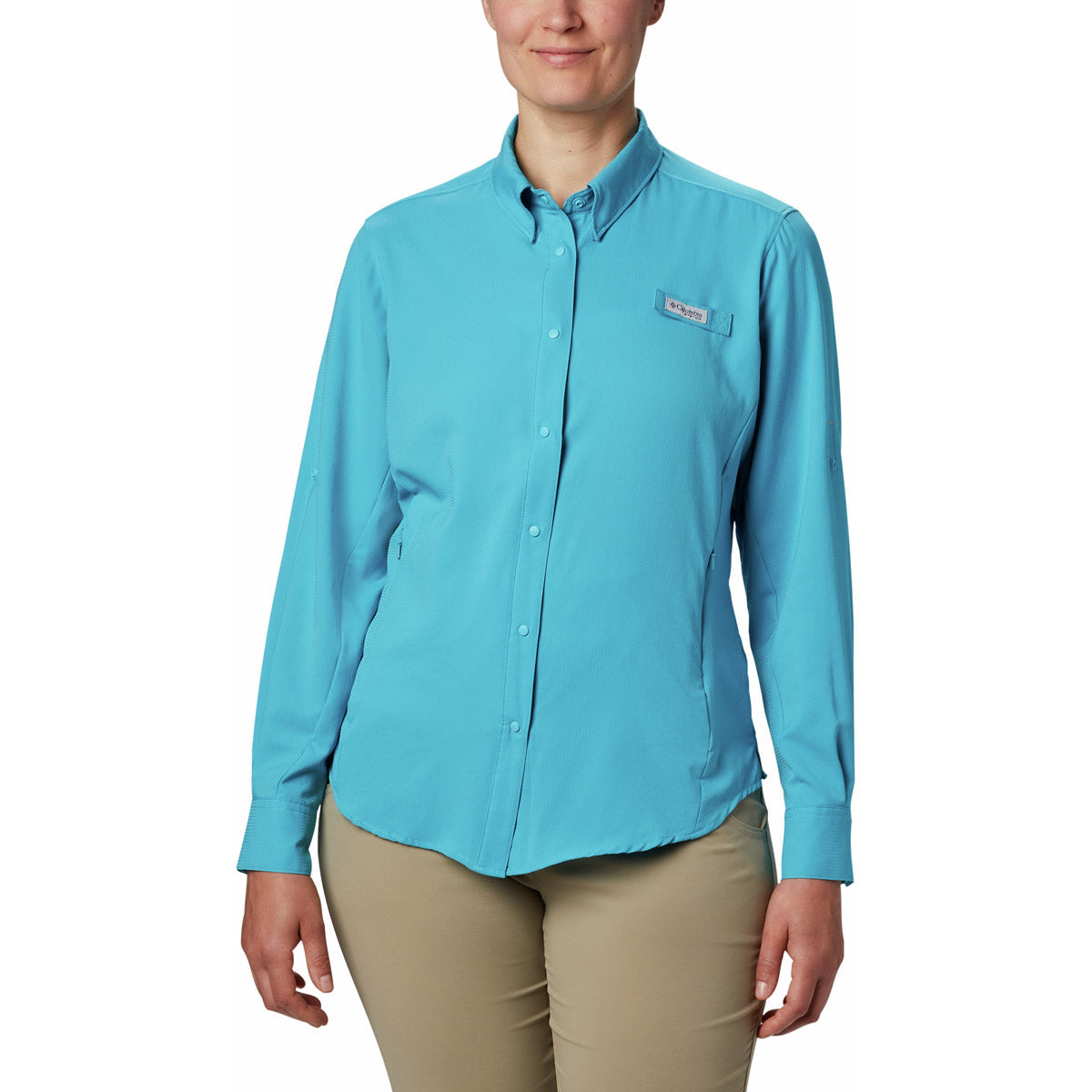 Columbia Women's PFG Tamiami II Long Sleeve Shirt Clear Water