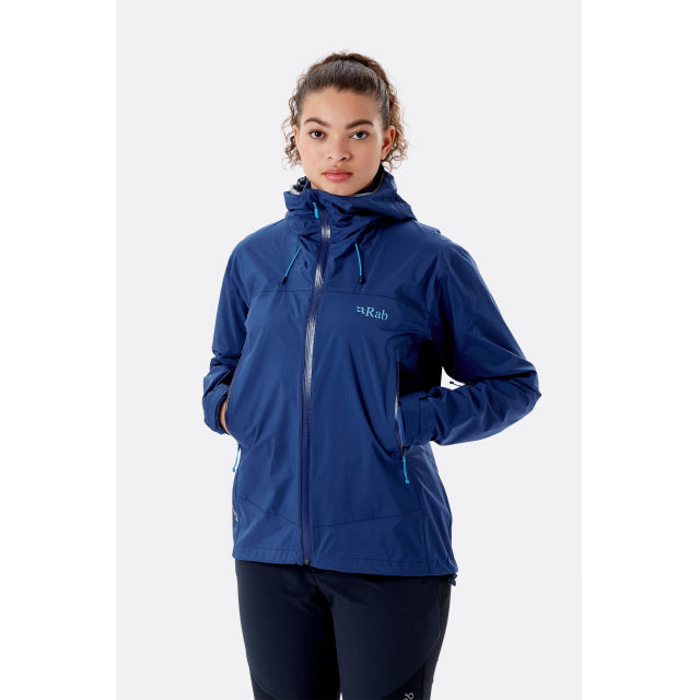 Rab Women&#39;s Downpour Plus 2.0 Waterproof Jacket Nightfall Blue