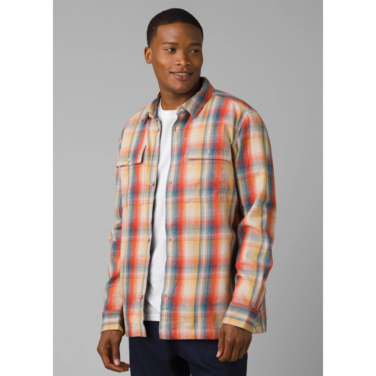 Prana Men&#39;s Glover Park Lined Flannel Stone