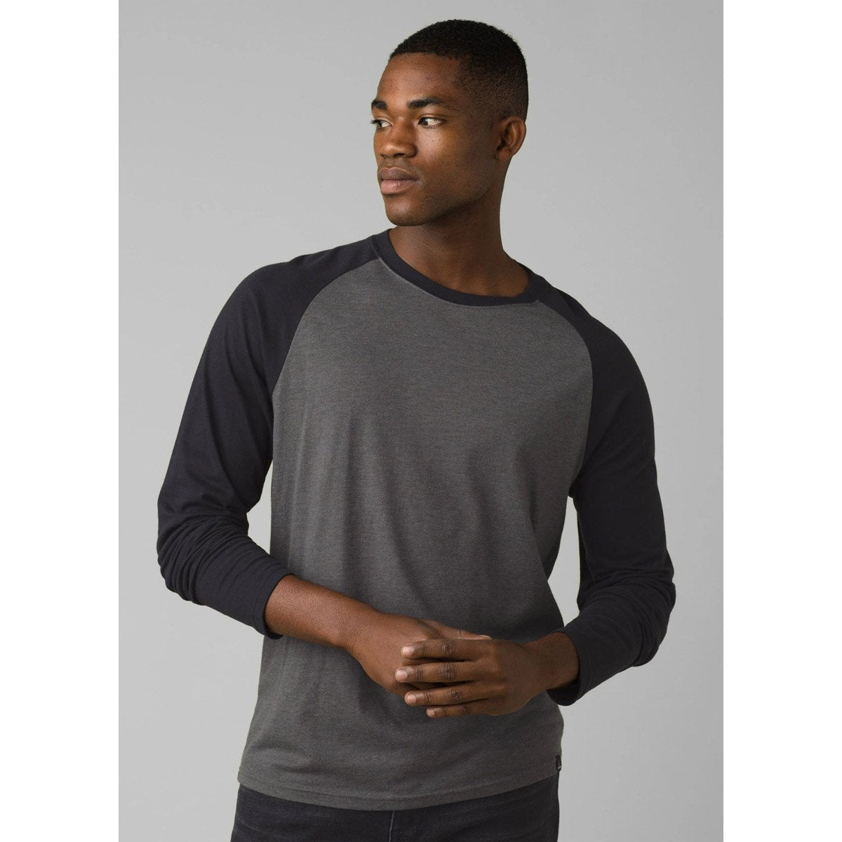 Prana Men&#39;s prAna Baseball Raglan Charcoal Heather