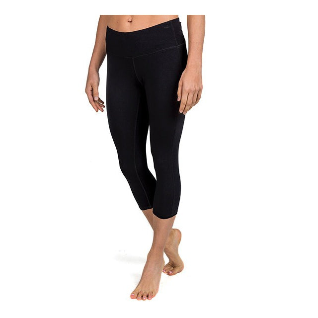 Free Fly Apparel Women's Bamboo Cropped Tights Black