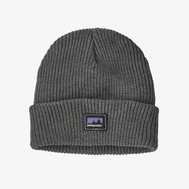 Patagonia Kids' Logo Beanie Shop Sticker Label: Noble Grey