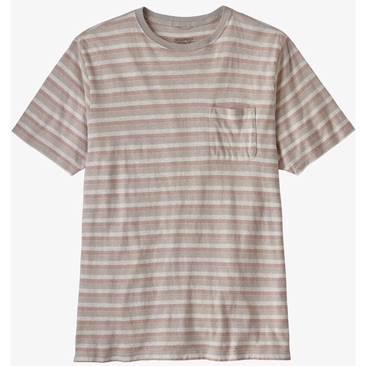 Patagonia Men&#39;s Trail Harbor Pocket Tee Tidal Stripe: Cement Grey