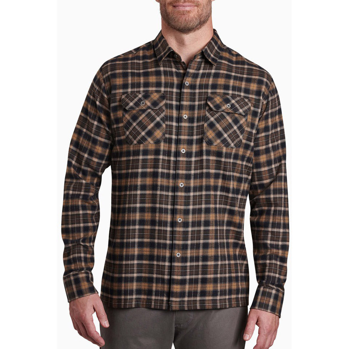 Kuhl Men's Dillingr Flannel Shirt Dark Earth