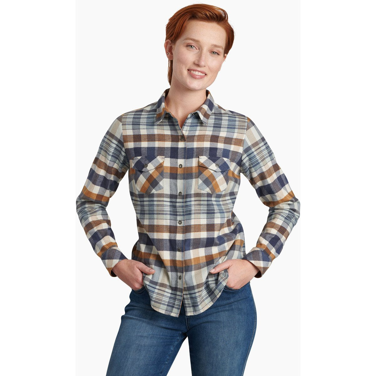 Kuhl Women&#39;s Tess Flannel Long Sleeve Abyss