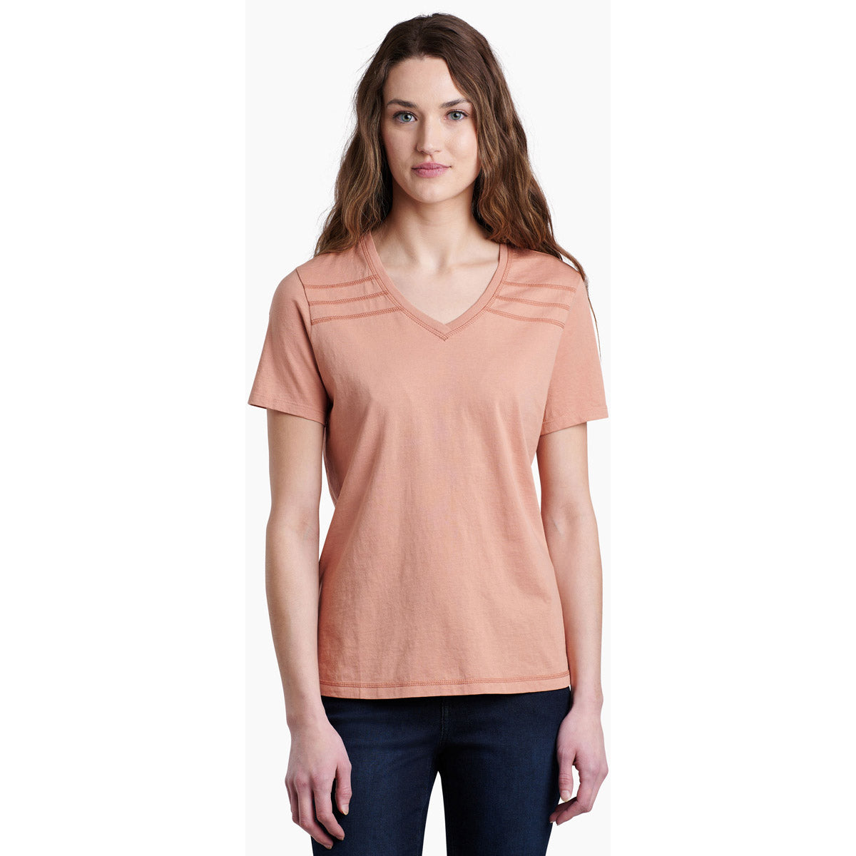 Kuhl Women's Arabella V-neck SS Sandstone