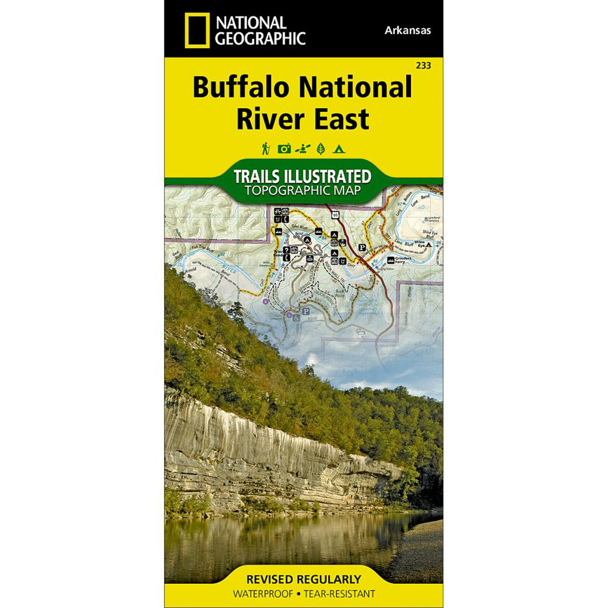 Buffalo National River East Map-National Geographic Maps-Uncle Dan&#39;s, Rock/Creek, and Gearhead Outfitters