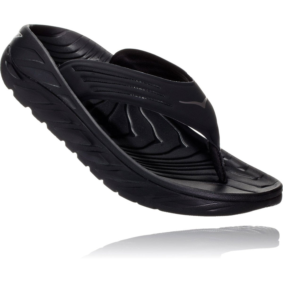 Hoka Men&#39;s ORA Recovery Flip Black / Dark Gull Gray