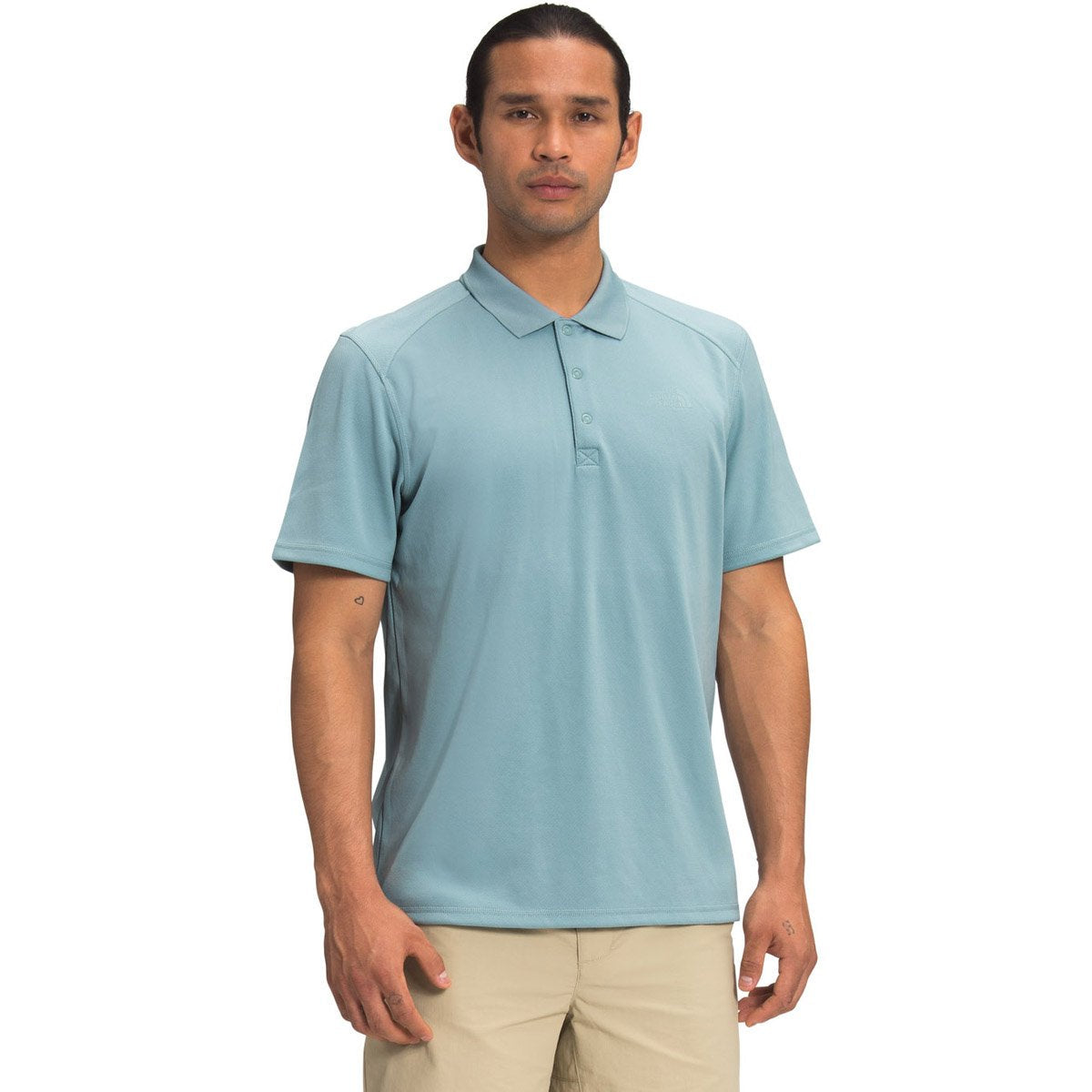 The North Face Men&#39;s Short Sleeve Horizon Polo Tourmaline Blue