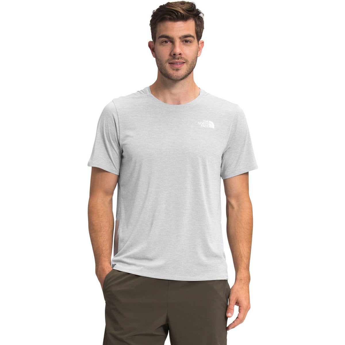 The North Face Men&#39;s Bridger Short Sleeve Shirt TNF ight Grey Heather / L