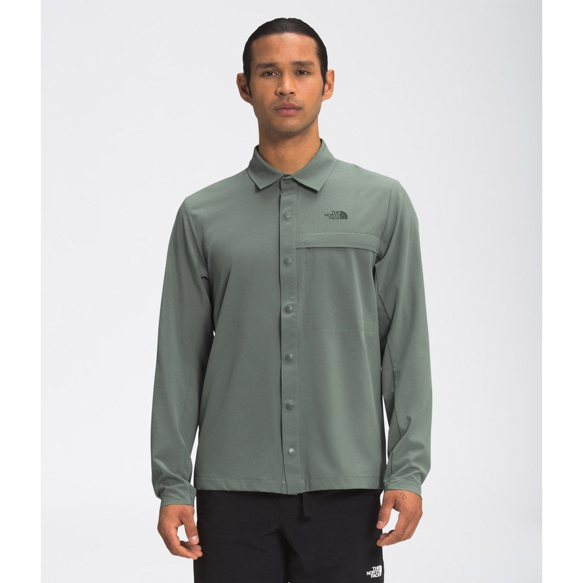 The North Face Men&#39;s First Trail Long Sleeve Shirt Agave Green