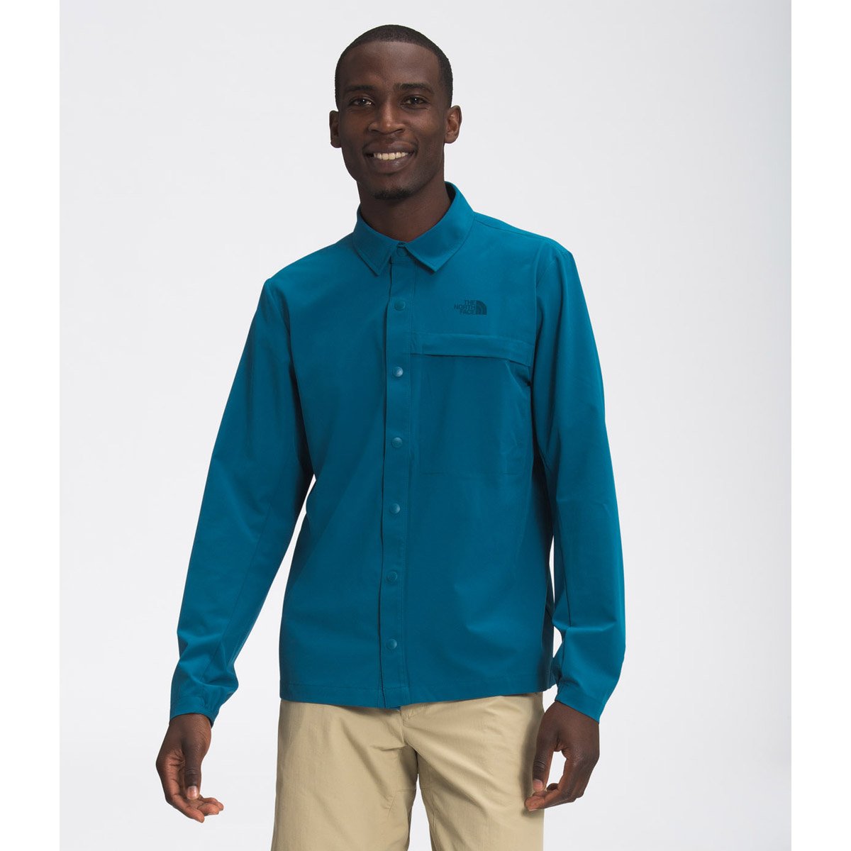 The North Face Men&#39;s First Trail Long Sleeve Shirt Moroccan Blue