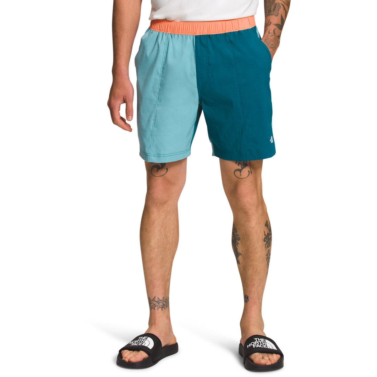 The North Face Men&#39;s Class V Pull-On Short Reef Waters/Blue Coral/Dusty Coral Orange