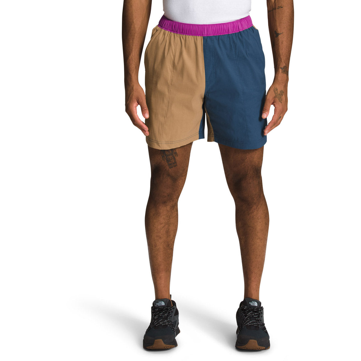 The North Face Men&#39;s Class V Pull-On Short Utility Brown/Shady Blue/Purple Cactus Flower