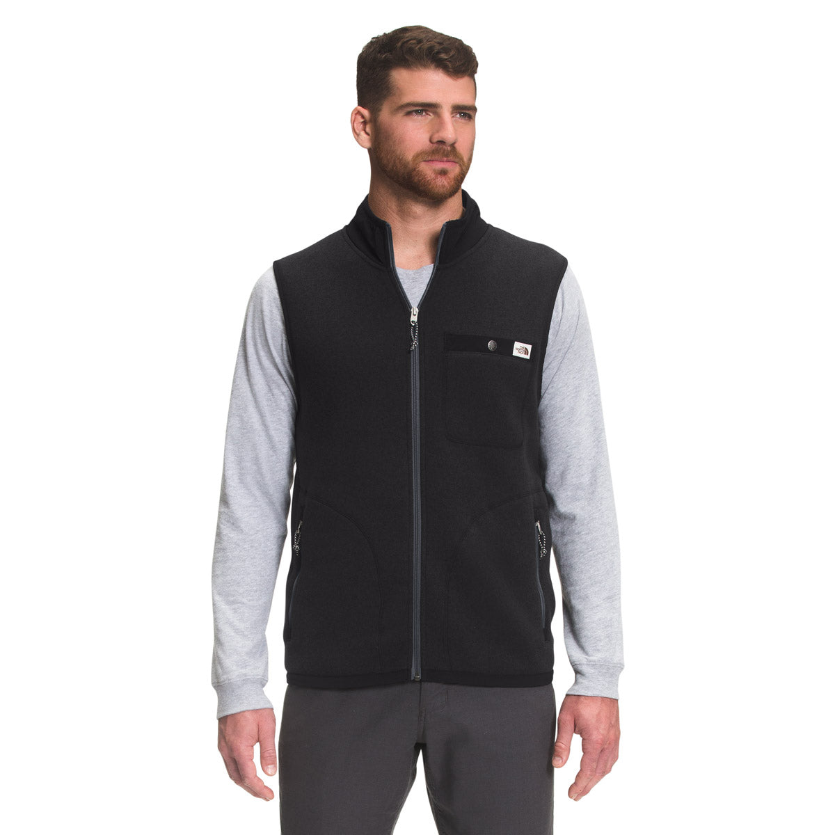 The North Face Men&#39;s Gordon Lyons Full Zip Vest TNF Black Heather