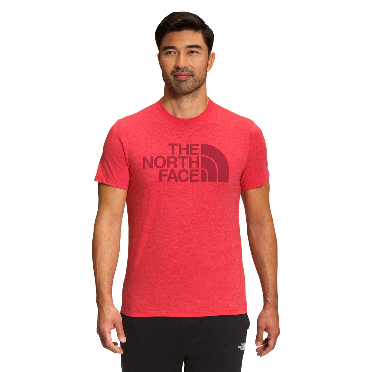 The North Face Men's Short-Sleeve Half Dome Tri-Blend Tee TNF Red Heather