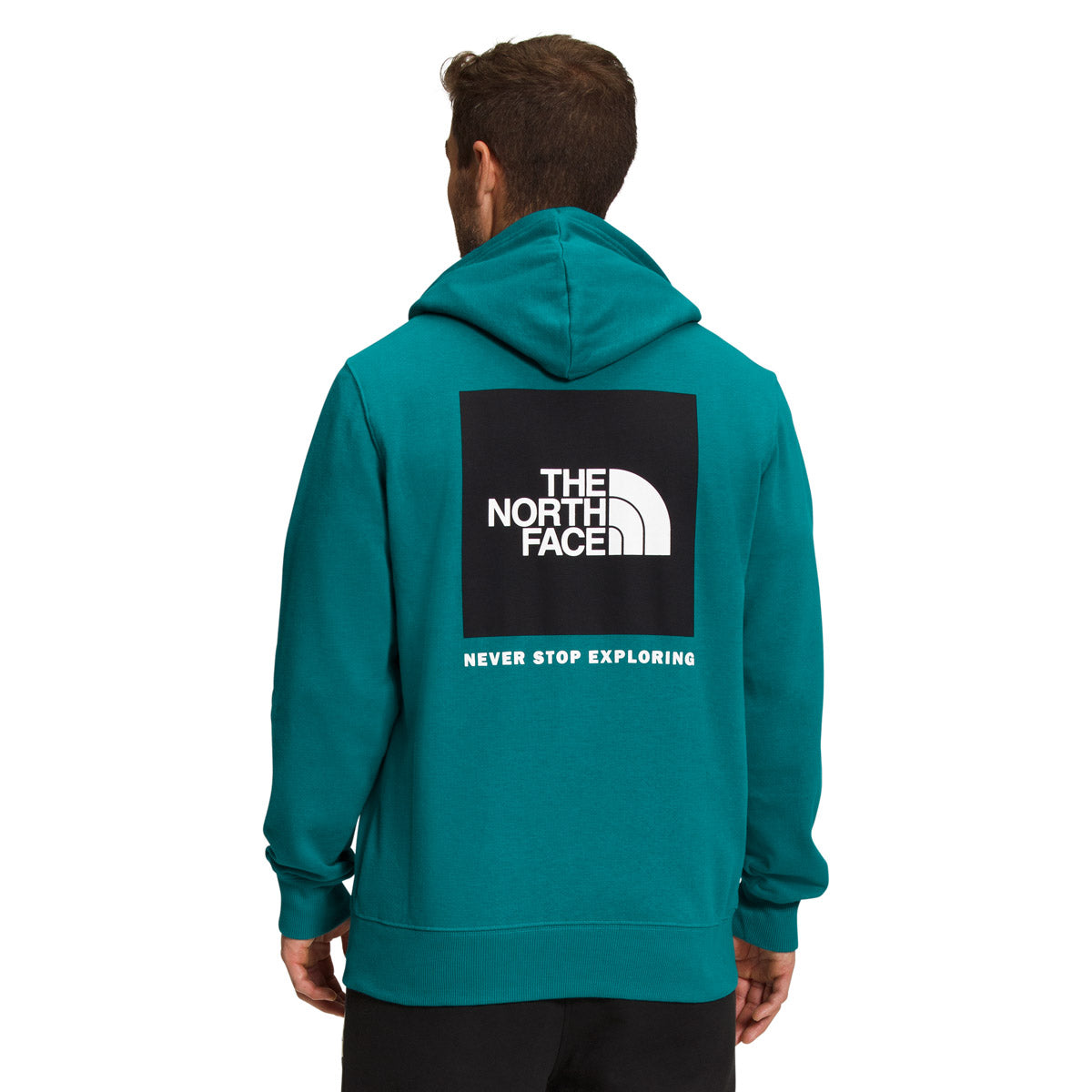 The North Face Men&#39;s Box NSE Pullover Hoodie Harbor Blue/TNF Black