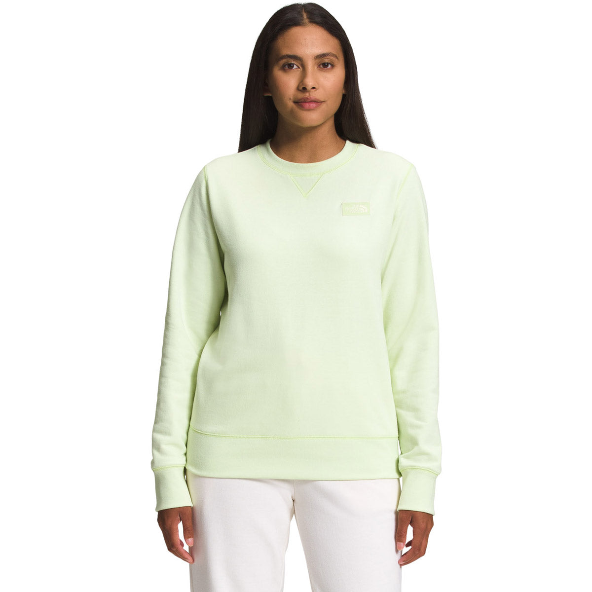 The North Face Women's Heritage Patch Crew Lime Cream