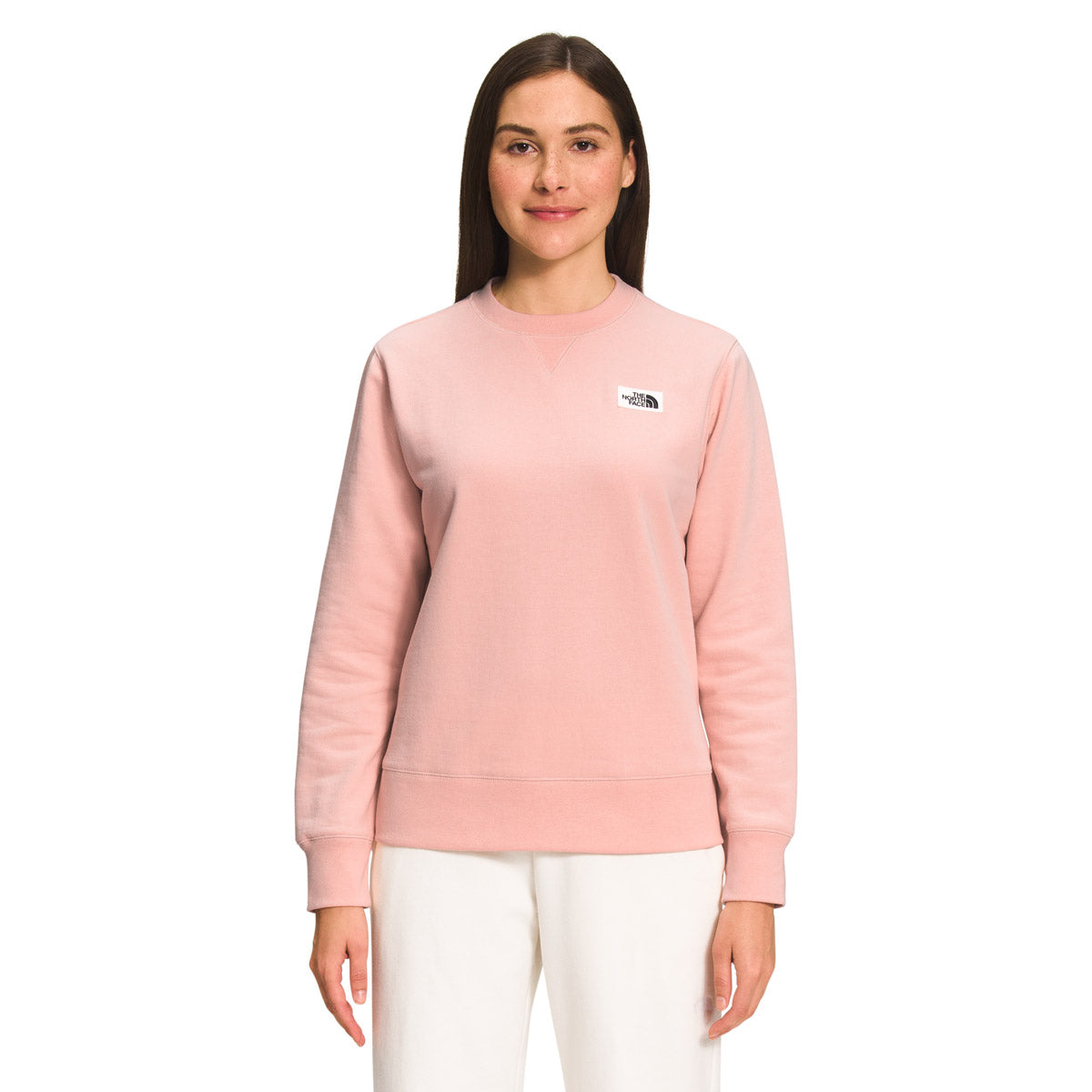 The North Face Women's Heritage Patch Crew Evening and Pink / S