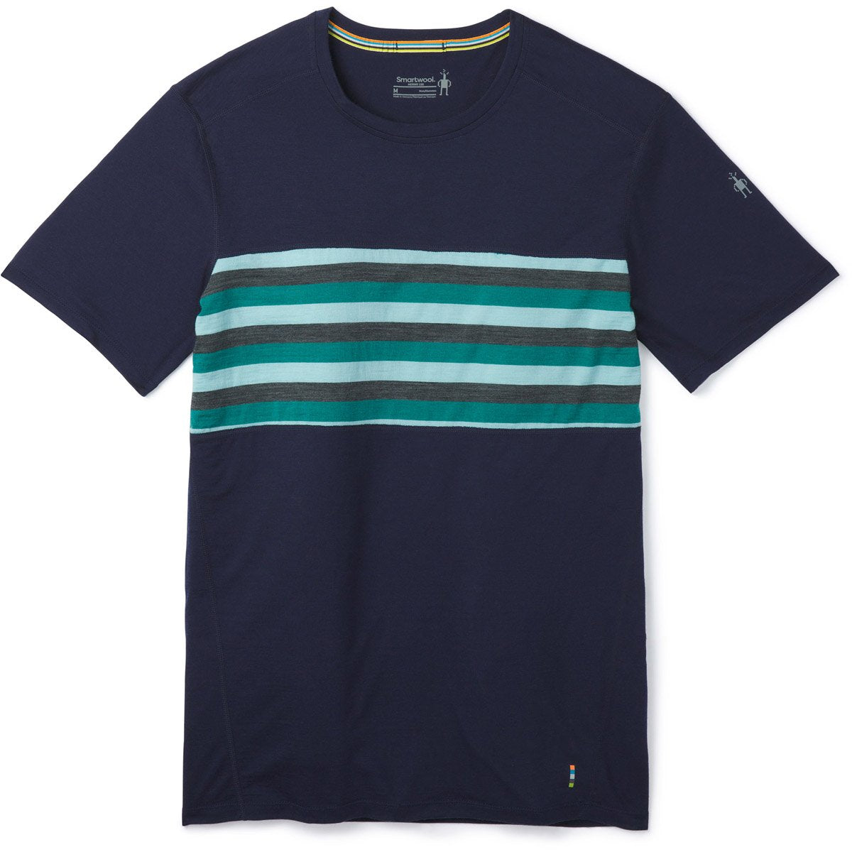 Smartwool Men&#39;s Merino 150 Colorblock Short Sleeve Deep Navy