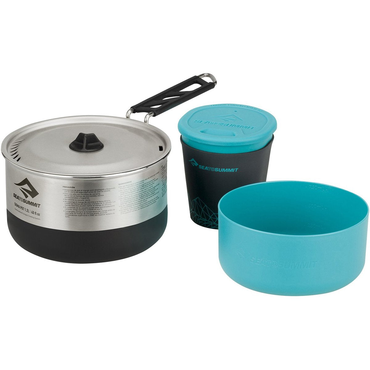 Sea to Summit Sigma Cook Set 1.1 - 1.2L Pot, 1 Bowl, 1 Cups Silver