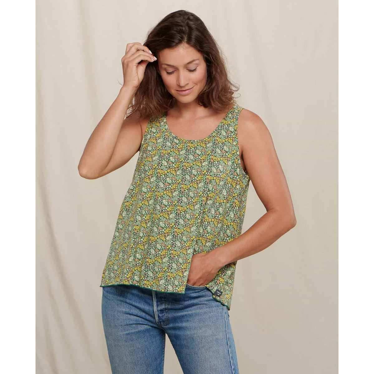 Toad&Co. Women's Sunkissed Tank Sagebrush Clustered Print