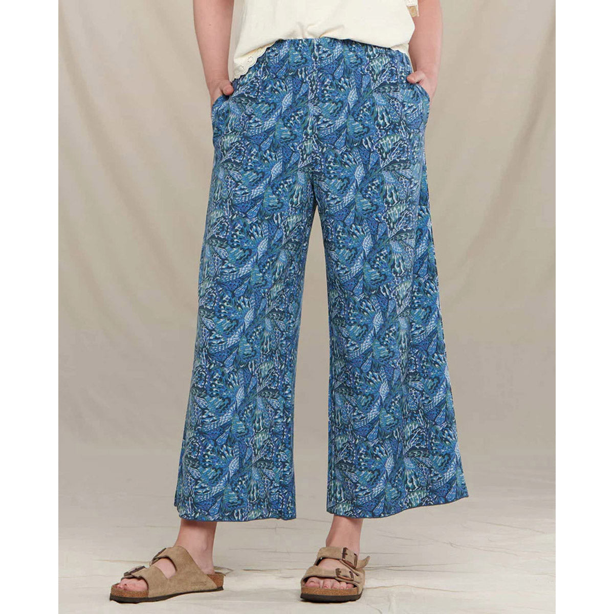 Toad&Co. Women's Sunkissed Wide Leg Pant Iris Butterfly Print