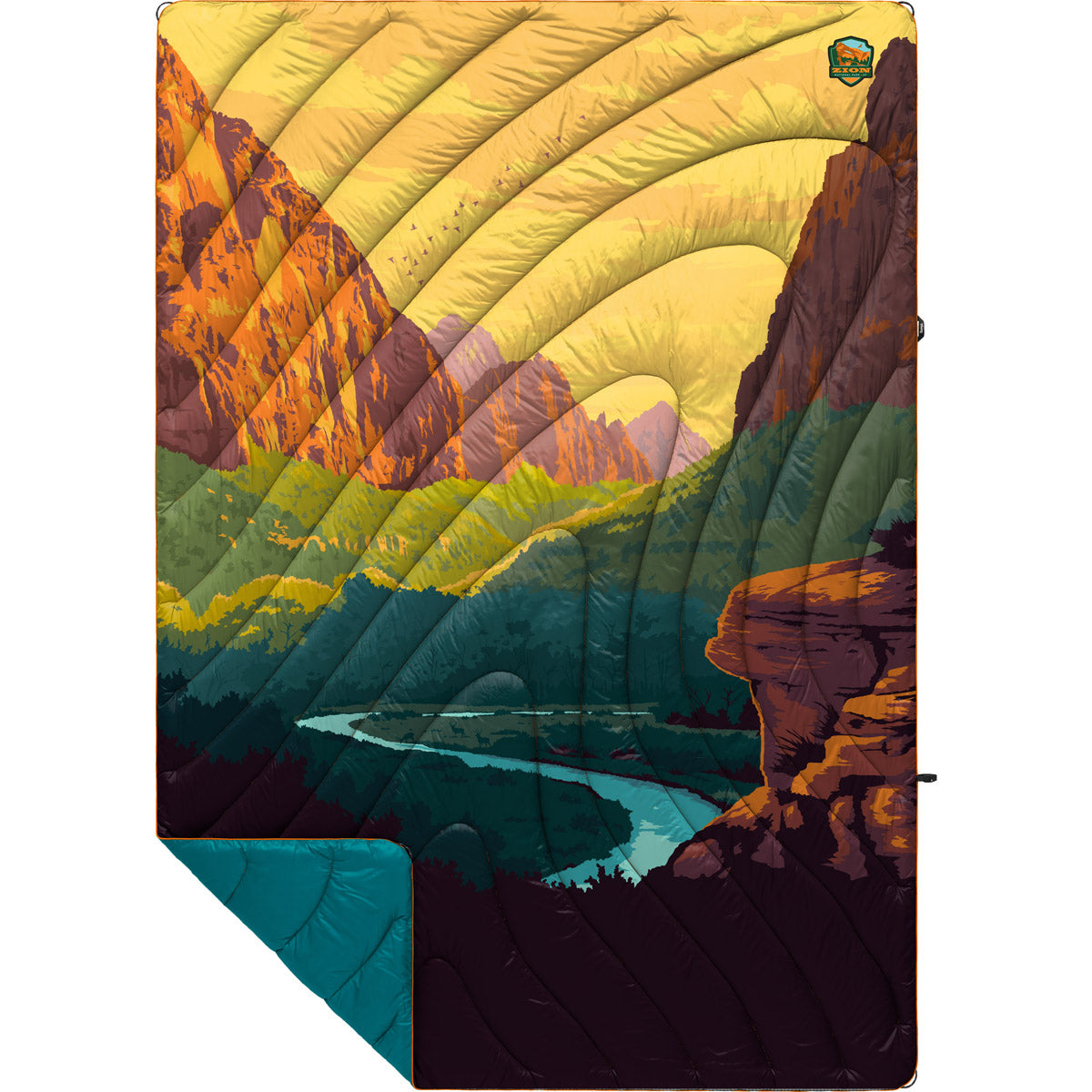 Rumpl Original Puffy Blanket - Printed 1-Person Zion