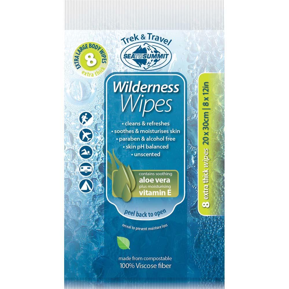Trek & Travel Wilderness Bath Wipes XL-8 Pack-Sea to Summit-Uncle Dan's, Rock/Creek, and Gearhead Outfitters