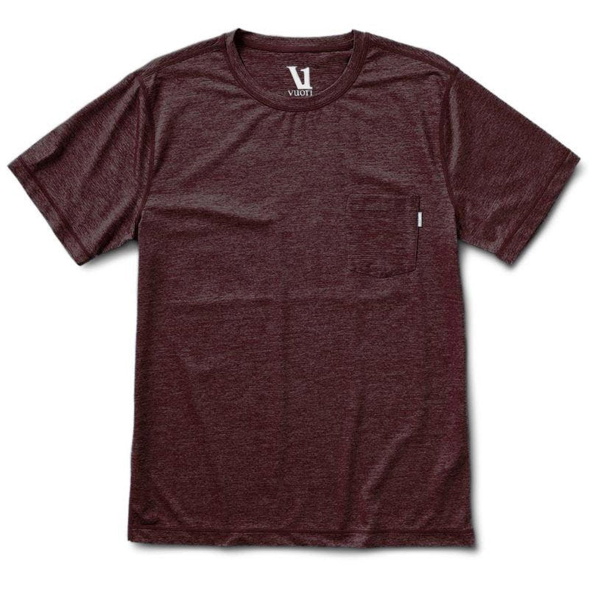 Vuori Men's Tradewind Performance Tee Oxblood Heather