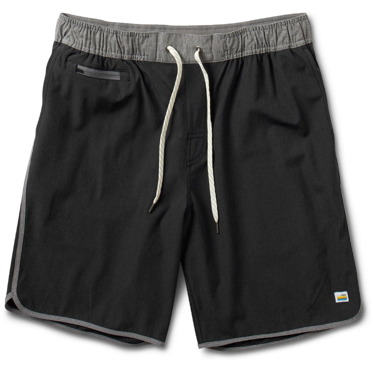 Vuori Men's Banks Short Black Linen Texture