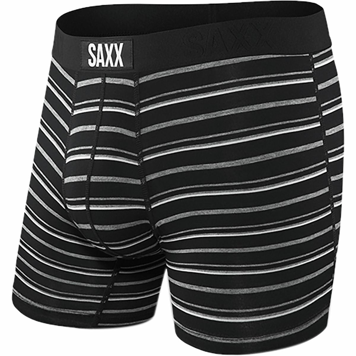 Saxx Underwear Co. Men's Vibe Boxer Brief Black Coast Stripe