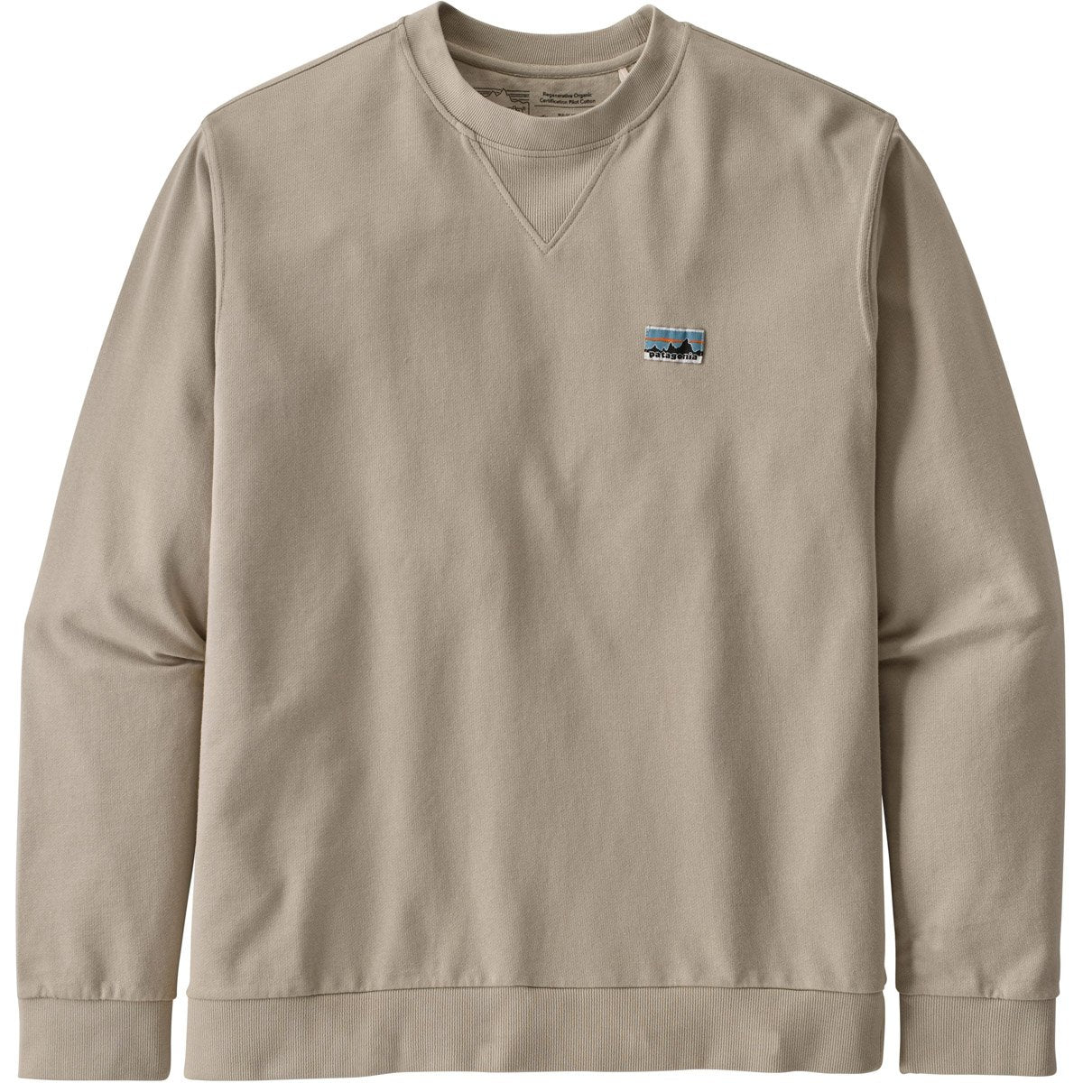 Patagonia Men&#39;s Regenerative Organic Cotton Crewneck Sweatshirt Pumice