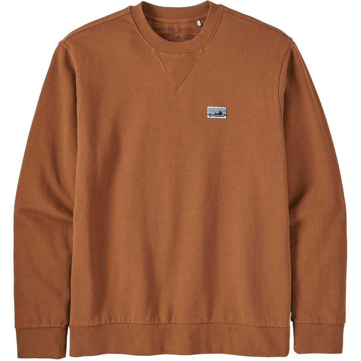 Patagonia Men&#39;s Regenerative Organic Cotton Crewneck Sweatshirt Earthworm Brown