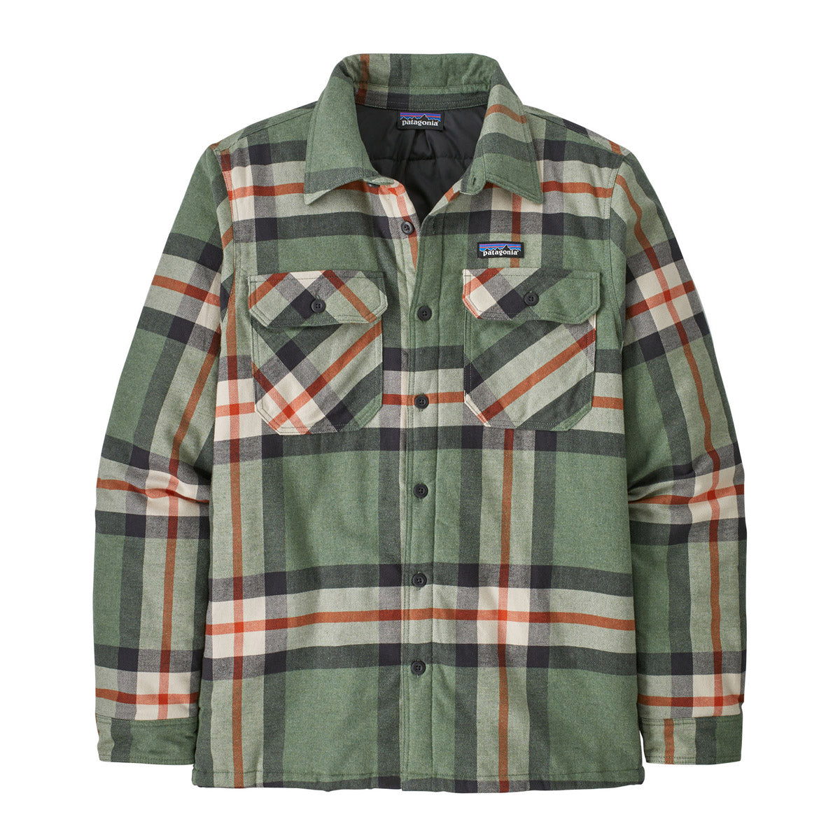 Patagonia Men&#39;s Insulated Organic Cotton Midweight Fjord Flannel Shirt Forestry: Hemlock Green