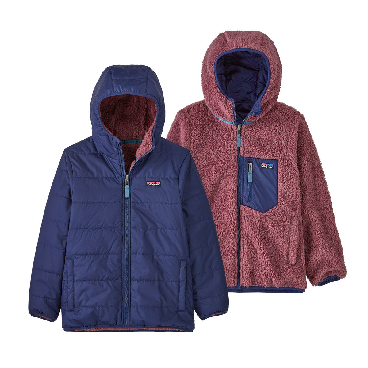 Patagonia Kids' Reversible Ready Freddy Hoody Sound Blue